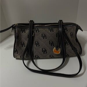 Dooney & Bourke Black and Gray Shoulder Bag
